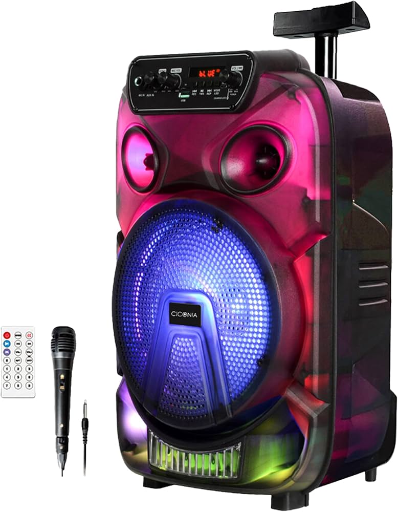 ポータブルLEDパーティスピーカー 新品、未使用】ポータブルパーティー