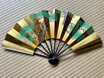 希少】 日本画掛軸扇扇子松太陽