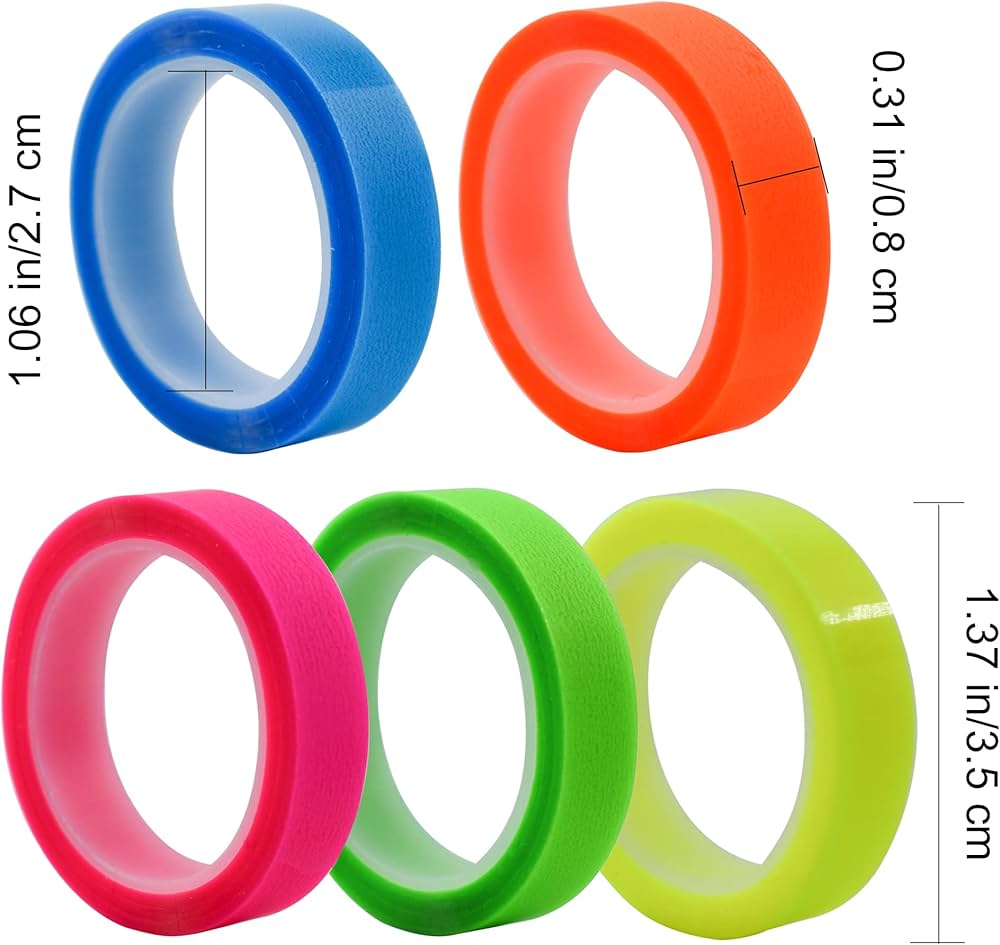 Amazon.co.jp: VANRA マスキングテープ 透明 蛍光テープ ロール式 メモ