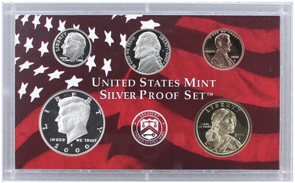 2000 S U.S. Mint Silver Proof Set - 10 Coins - OGP Superb Gem