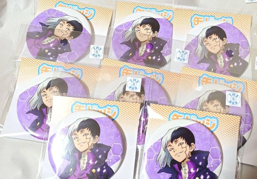 Amazon.co.jp: ドクターストーン dr.stone ドクスト 缶バッジ あさぎり