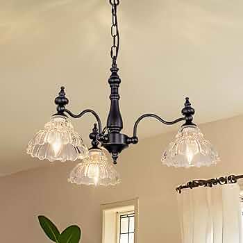 専用)モダン 3灯ペンダントライト クリア・ブラック モダン 3灯