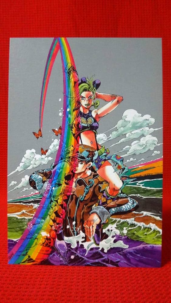 18日迄荒木飛呂彦 ジョジョ展複製原画 徐倫＆ブチャラティ ジョジョの奇妙