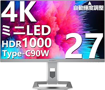 Amazon.co.jp: INNOCN M2U Mini LED 4K Monitor, 4K, 27-Inch, HDR1000
