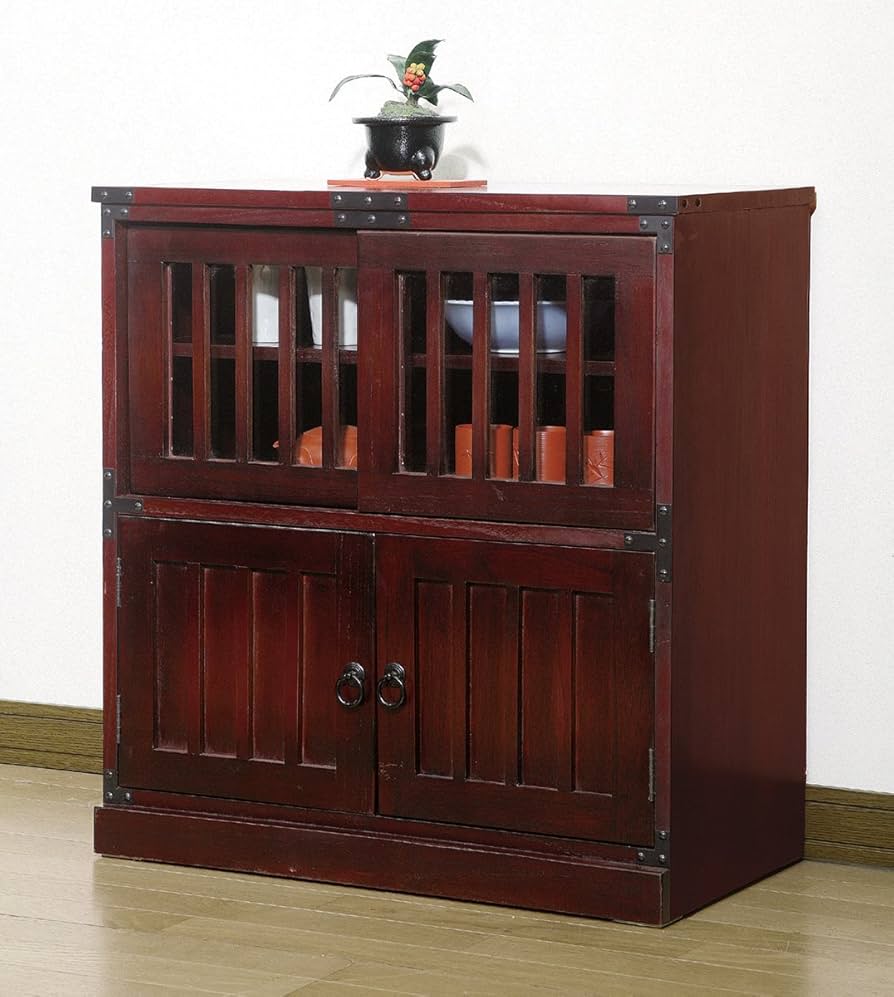 民芸家具 国産 ダークブラウン楠箪笥 6段 【公式通販】