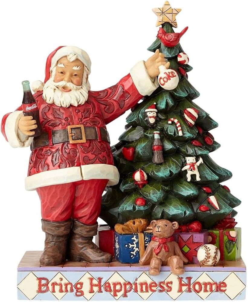 Amazon.com: Enesco Coca-Cola by Jim Shore 4059472 Coke Santa with