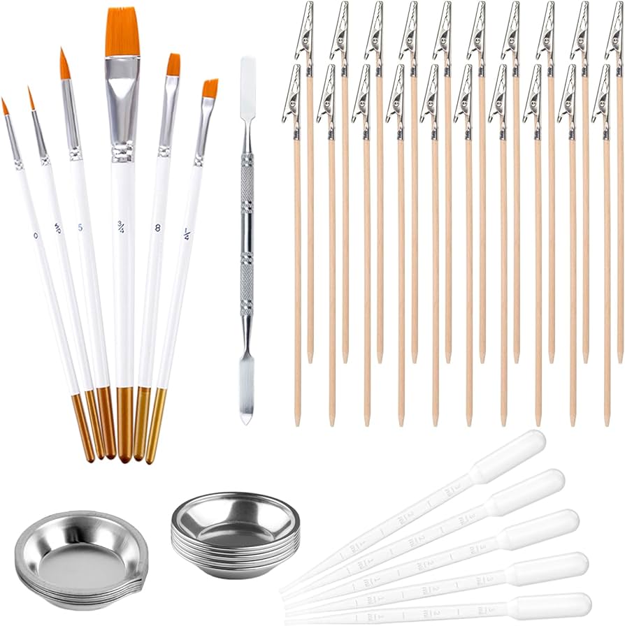 Amazon.co.jp: プラモデル 筆 塗装 工具 セット 44点 塗装棒/面相筆