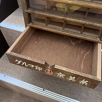 Amazon.co.jp: 糸ケース ダルマ印 京美糸 レトロ アンティーク 飾り棚