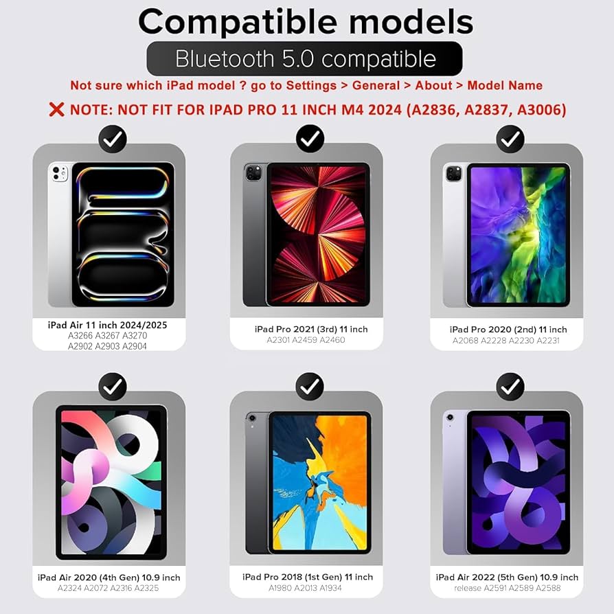 Amazon.com: InUnion Magic Keyboard for iPad Pro 11&Air 11 Inch (M2