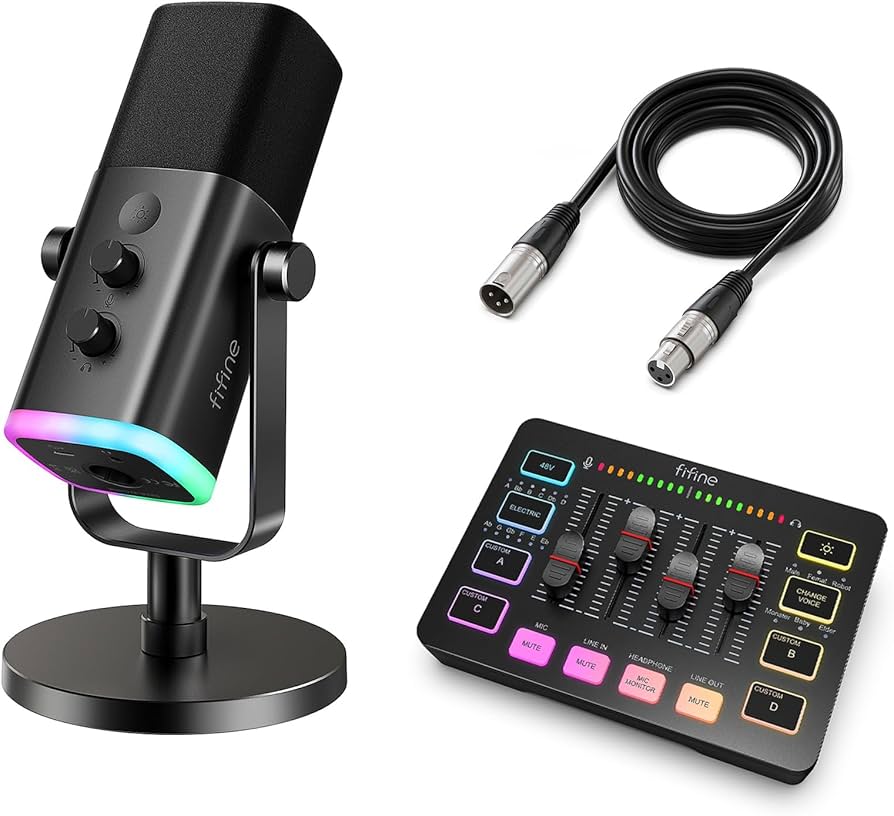 Amazon.com: FIFINE Gaming Equipment Bundle with Audio Mixer, XLR