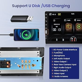 Amazon.com: Hodozzy Single Din Car Stereo with CarPlay & Android