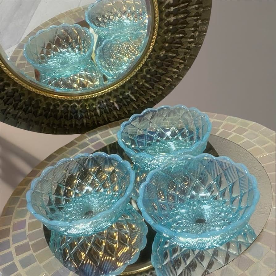 明治期 氷コップ 和ガラス 硝子 赤フリルガラス 色ガラス 手捻り 気泡