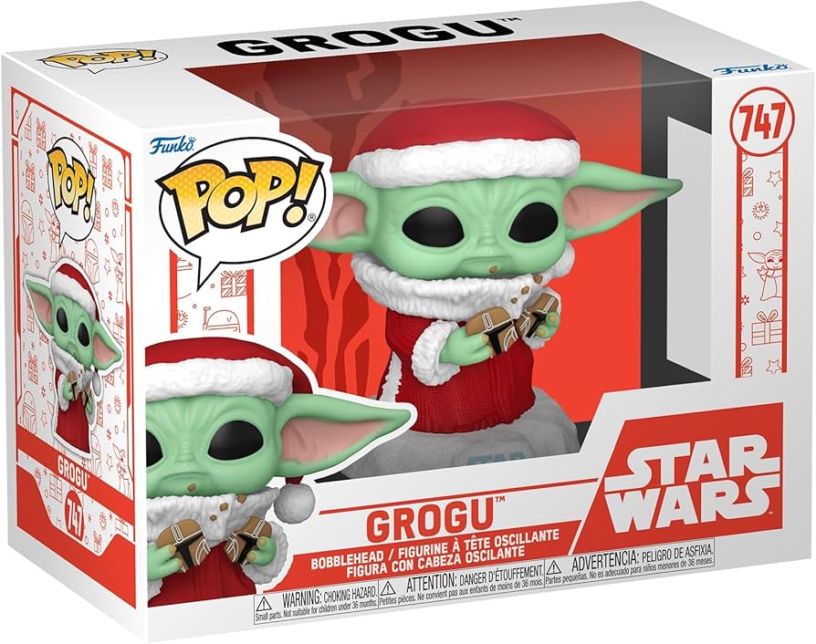 Amazon.com: Funko POP! Star Wars: The Mandalorian Holiday - Grogu