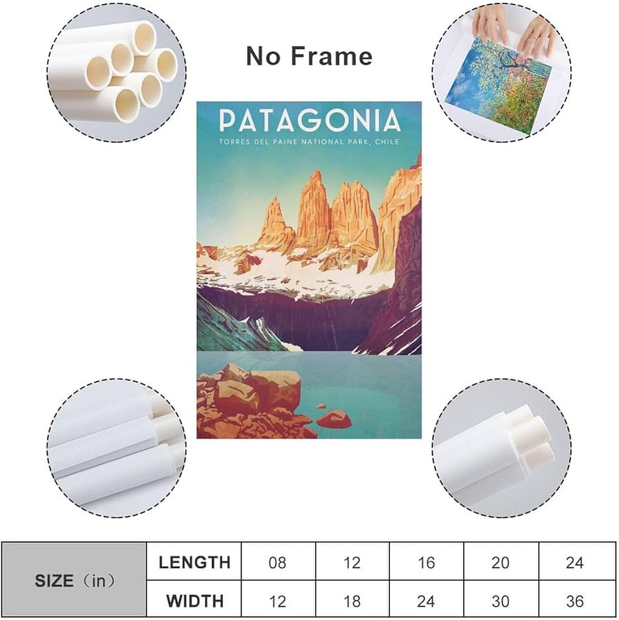 Amazon.co.jp: 世界旅行ポスター パタゴニア・チリ 絵画ポスター