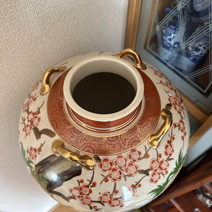 薩摩焼 61cm 瓢箪 飾り壷 骨董 アンティーク 薩摩焼 61cm 瓢箪 飾り壷