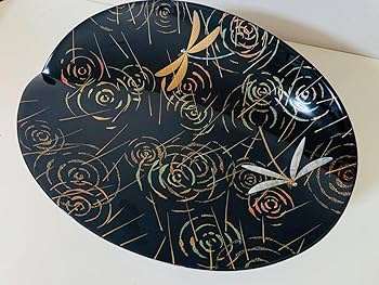 Amazon.co.jp: 輪島塗 蒔絵雨の紋 盛器 中尾喜久二 漆器漆芸 木谷信夫