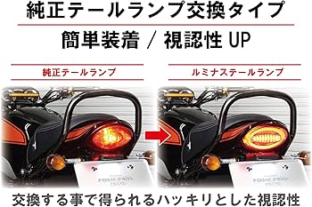 Amazon | ポッシュフェイス(POSH FAITH) バイク用品 LEDテールランプ