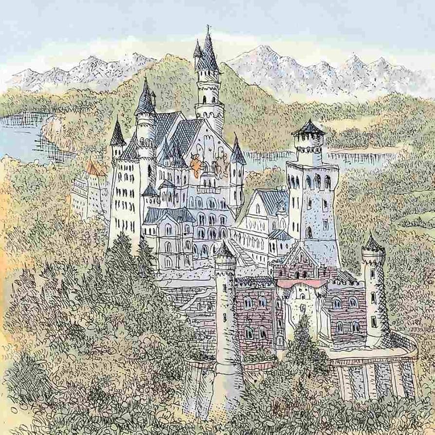 織田義郎 オーストリア エーベンゼー 銅版画 彩色 版画 風景画 織田