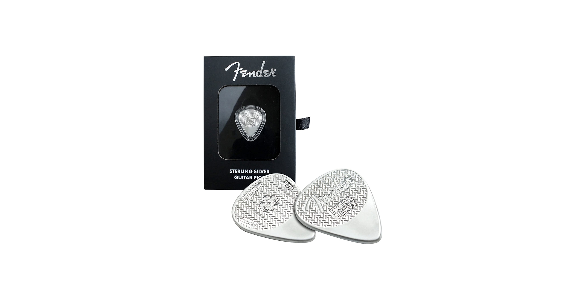 Official Playable Silver Fender Guitar Pick Plectrum Collectable