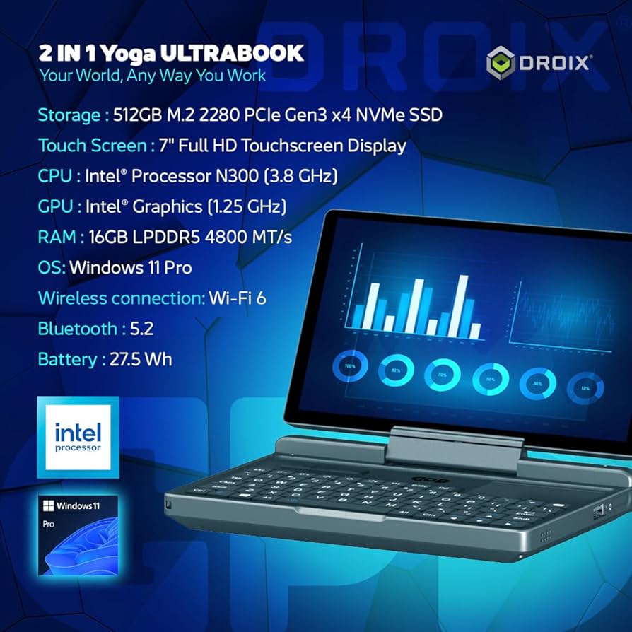 Amazon.com : GPD MicroPC 2 | Portable Mini Laptop with 7