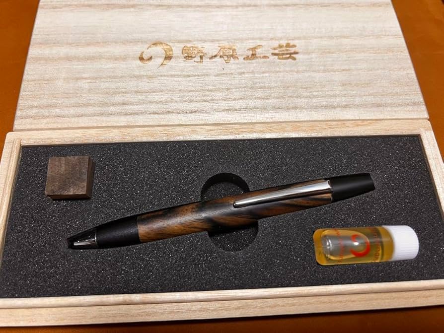 野原工芸 特上黒柿 未使用 ボールペン・ロータリー 【公式通販】