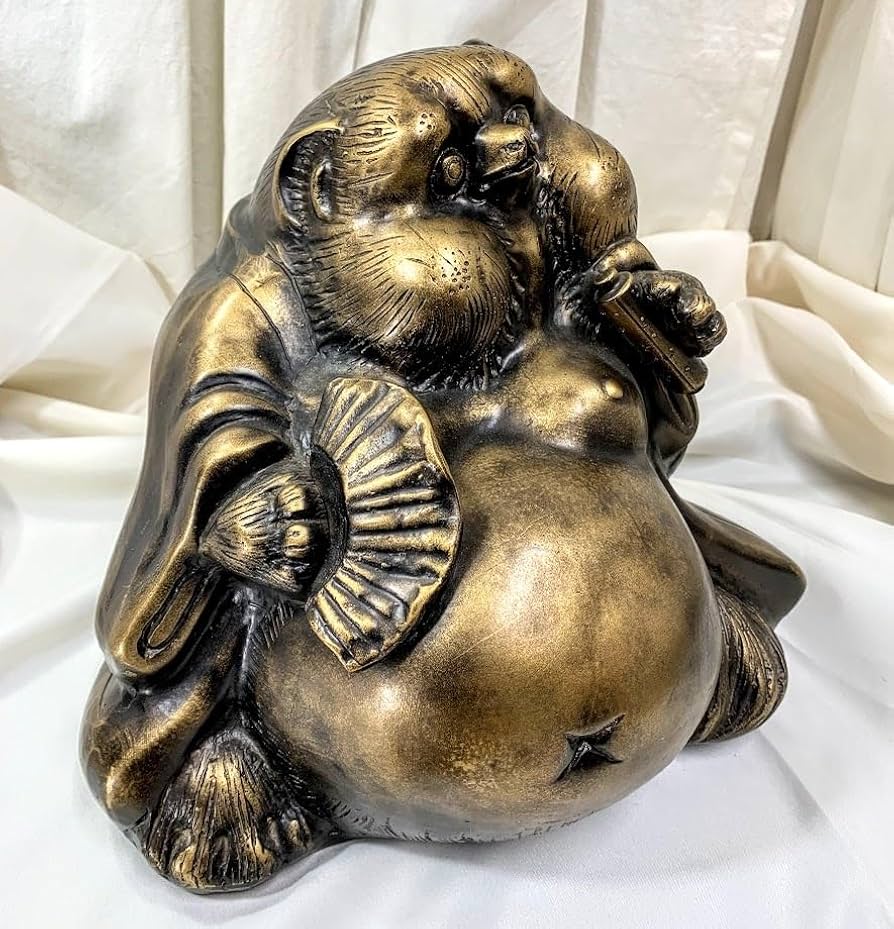 天然グアテマラ産本翡翠 タヌキ置物・オブジェ 天然グアテマラ産本翡翠