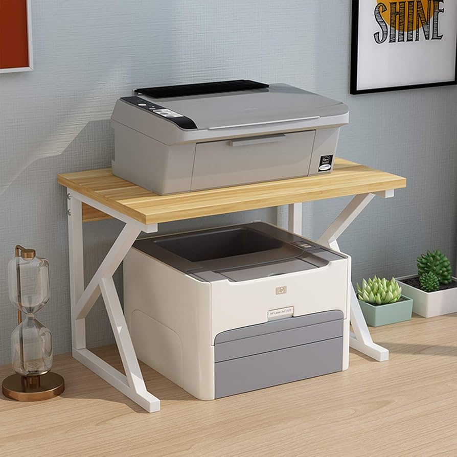 Amazon.co.jp: Kavas プリンターラック 木製 プリンター台 プリンタ
