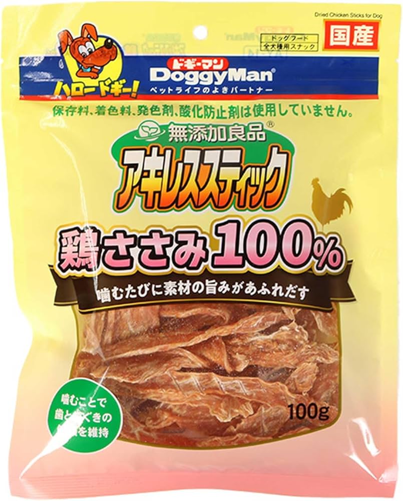 Amazon.co.jp: ドギーマン 無添加良品 アキレススティック 鶏ささみ100