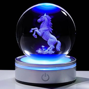Amazon.co.jp: Kertari K9 クリスタル ボール 馬 グッズ 3D スノー