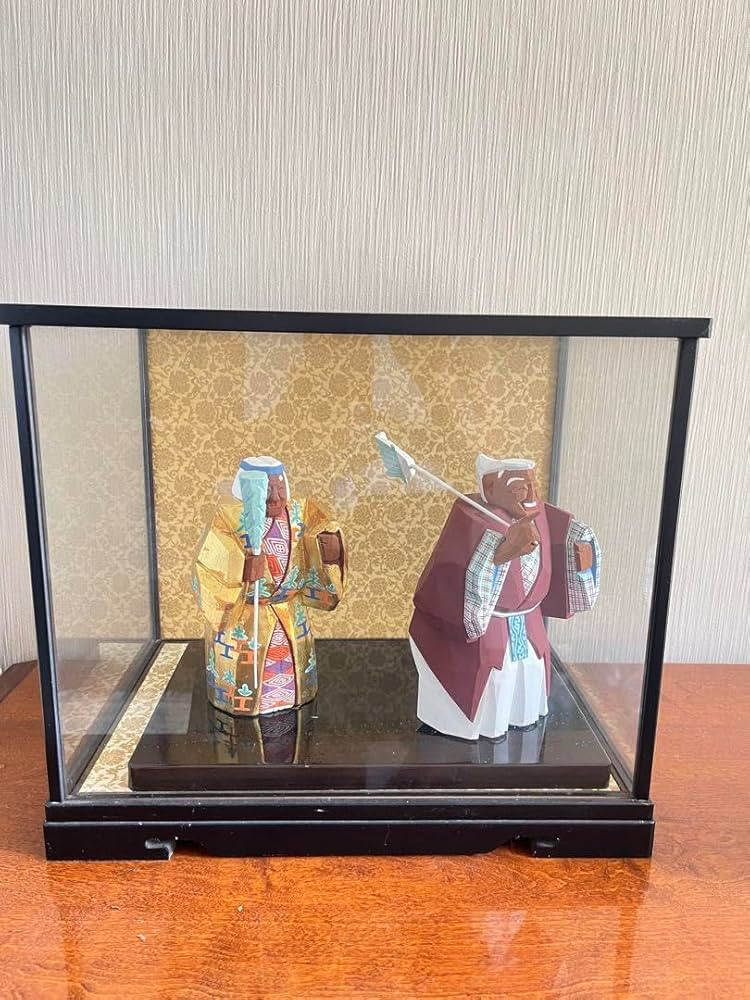 Amazon | 高砂人形 奈良一刀彫 尉と姥 (じょうとんば) | 人形・ドール