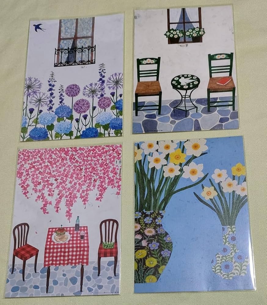 ポストカード 日本画 水墨画 墨絵 新作 セーラー服 ポストカード 日本