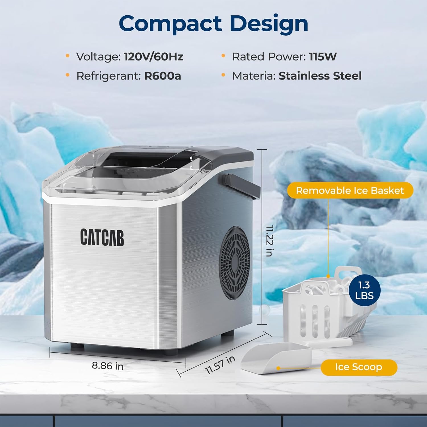 製氷機ナゲット 24時間で26ポンド アイスキューブメーカーカウンター