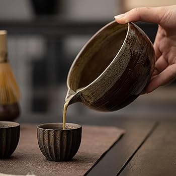 Amazon | 抹茶碗 窯変抹茶茶碗4点セット[直径約13.8×高さ7cm] 茶道具