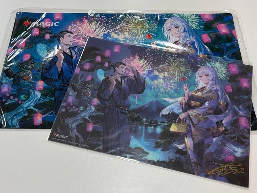 MTG 放浪皇の夏祭り プレイマット、ビジュアルボード セット