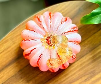 Amazon.co.jp: 色釉アートオレンジカボチャ野菜ガラス置物手作り吹き