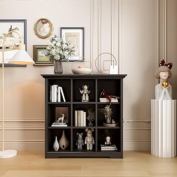 Amazon.com: OSCHF Cube Storage Bookcase with Base - Wooden 3 Tiers