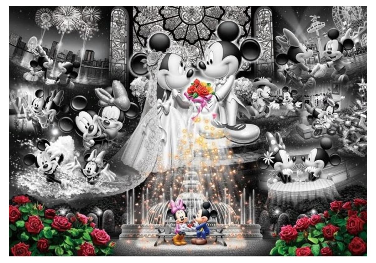 新品未開封】ミッキー ミニー ジグソーパズル 1000P そよ風の