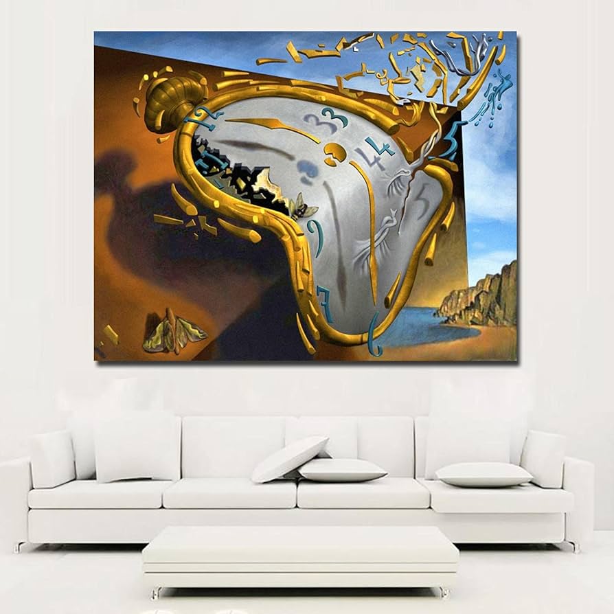 Amazon.co.jp: サルバドール・ダリによるポストモダン抽象芸術時計印刷