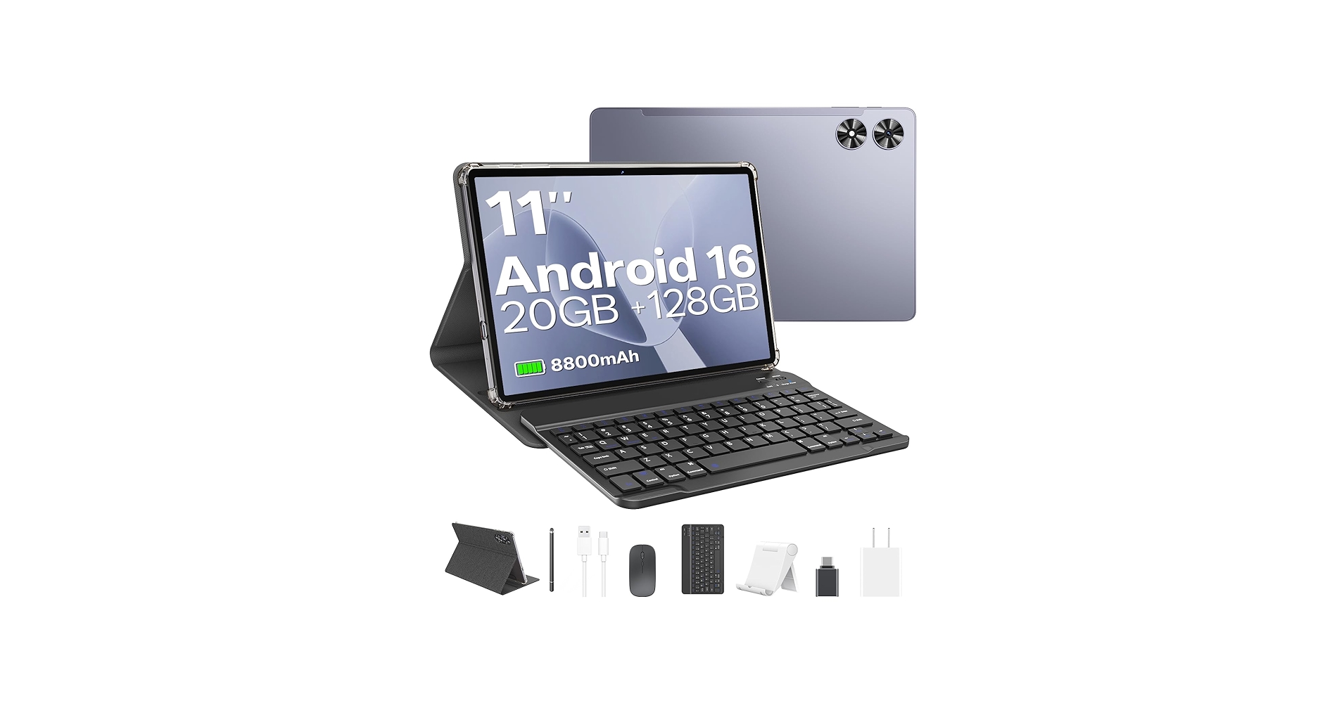 Amazon.com : 2025 Android 16 Tablet with Keyboard, 20GB+128GB 11