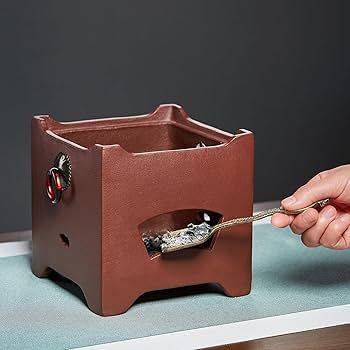 Amazon | ポカロティー 炭火炉 炭火コンロ お茶用 囲炉煮茶⁡ 風炉・角