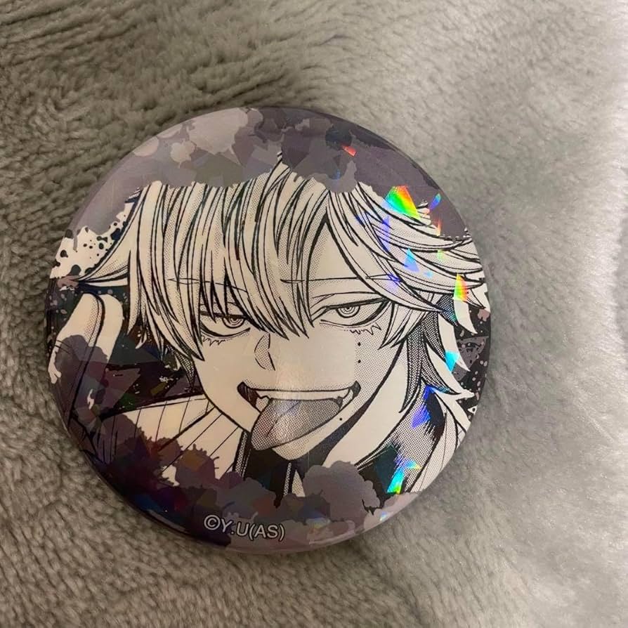 皇后崎迅 桃源暗鬼トレーディングホログラム缶バッジ マズル ロフト 80