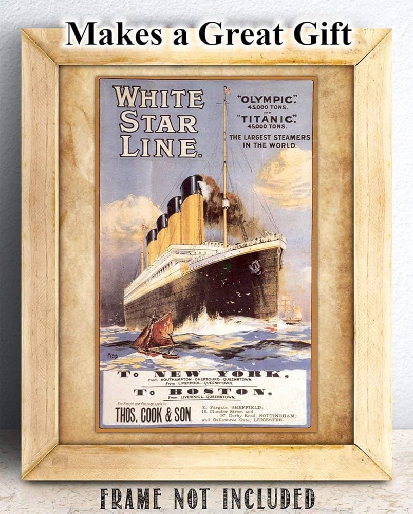 Amazon.com: Vintage Titanic Art Print - 11x14 Unframed Art Print