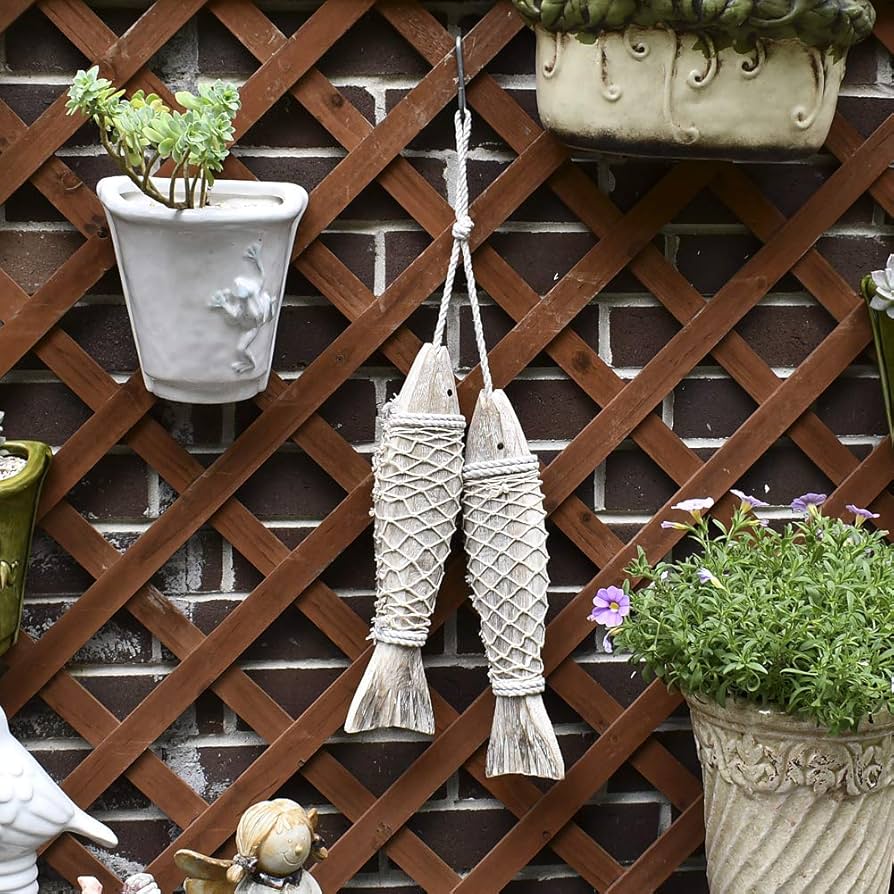 Amazon.co.jp: 木製フィッシュデコレーション 壁掛け木製フィッシュ