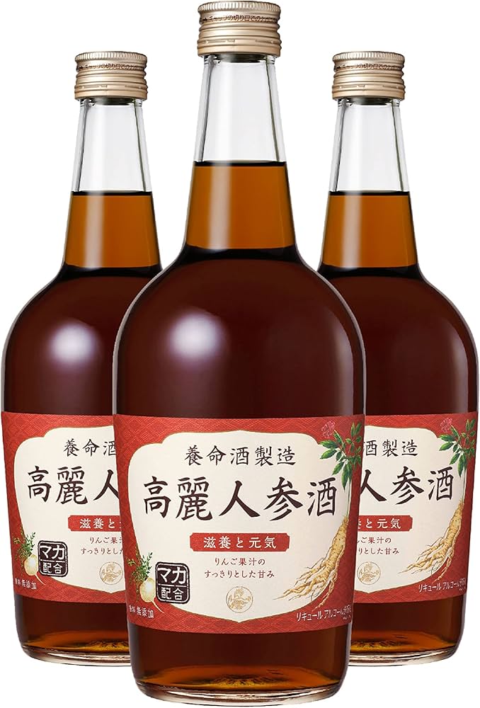 Amazon.co.jp: 養命酒製造 高麗人参酒 （700ml ） 3本セット ／ 乾燥