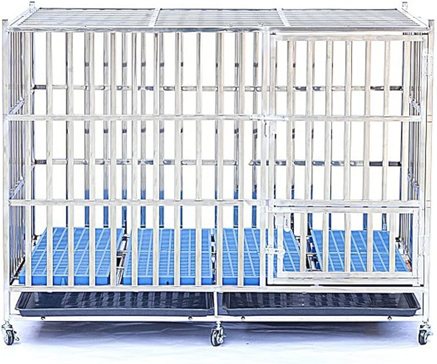 Amazon.co.jp: 耐荷重300KG 重いステンレス鋼大型犬 ケージ 95x65cm