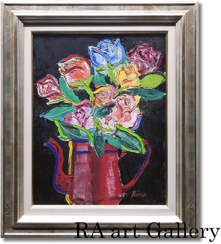 user_ac065686 朝比奈文雄 薔薇 油彩 6号 user_ac065686 朝比奈文雄