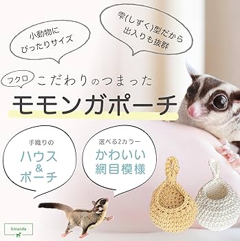 フクロモモンガフラットポーチ 新・モモ研ポーチ（巾着・ブラック