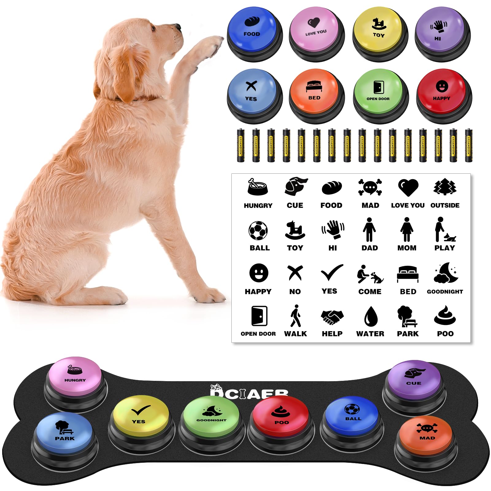 Dog Accessories FluentPet Basic Get Started Kit – 6 Recordable Pet