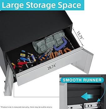 Amazon.com: Waqiv Rolling Garage Storage Cabinet with Door and