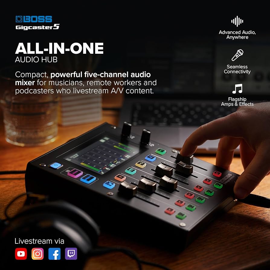 Amazon.com: BOSS Gigcaster 5 Compact 5-Channel Audio Streaming